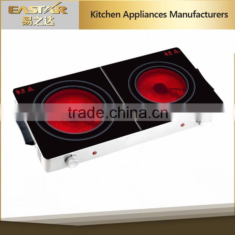 double burner infrared hot plate ceramic cooking stove