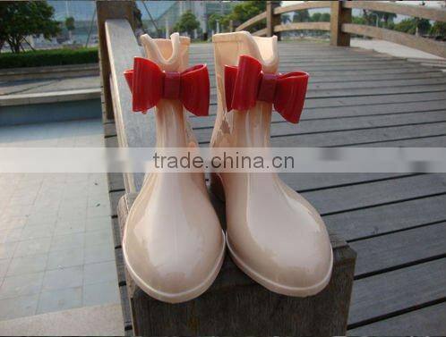 2011New style Lady ankle rain boots,Butterfly rain boots