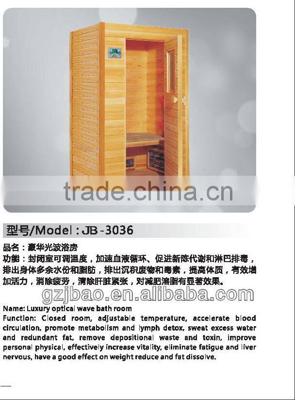 two persons wooden optical wave sliming sauna spa capsule