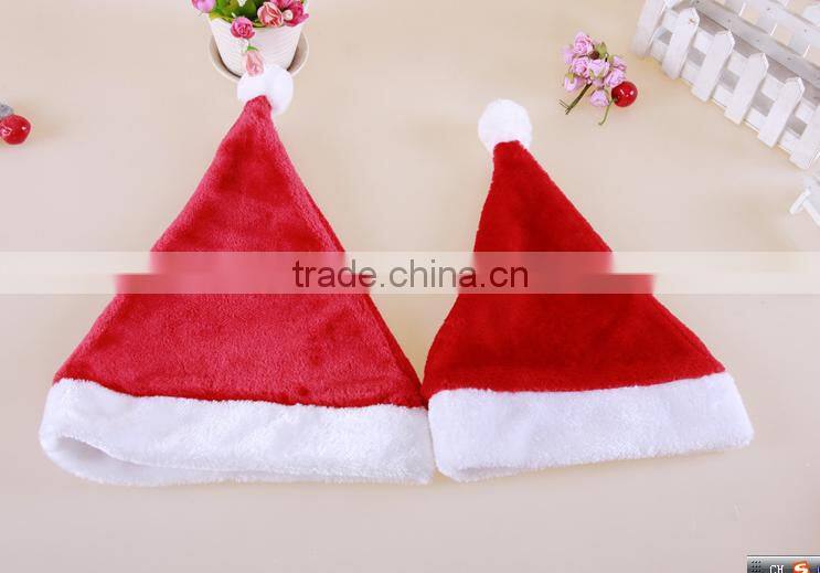 Child Adult Christmas Supplies Handmade Plush Christmas Santa Hat
