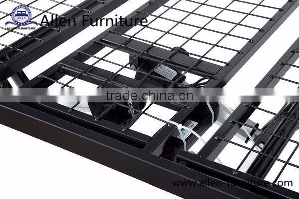 2016 New Design Metal Mesh Adjustable Electric Bed Frame with Head and Leg Elevation, Split Queen Size