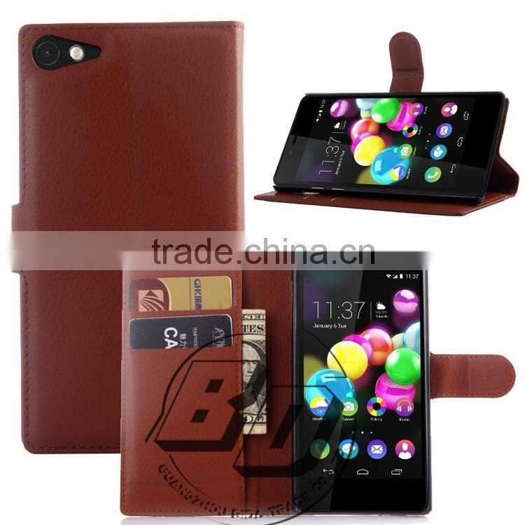 New Arrival Popular Magnetic flip leather wallet case with card slots For Wiko Highway star 4G pu case lowest price