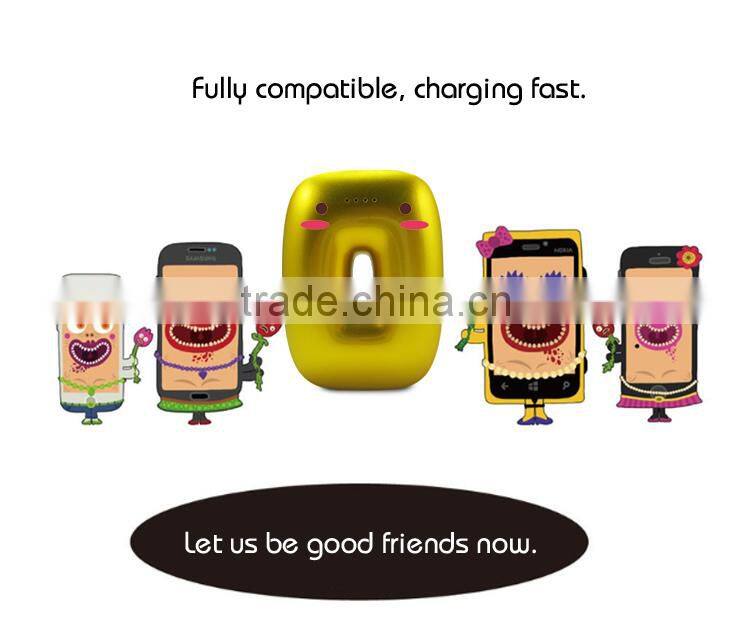 2016 High Quality Portable fun cutest Power Bank 2600mah