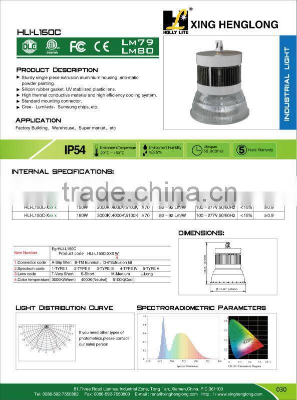 ETL and DLC approval outside Industrial Led High Bay Lighting 400watt for workshop 5 years warranty