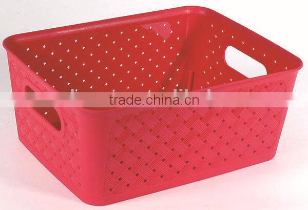 Rectangle Plastic Storage Basket without Lid