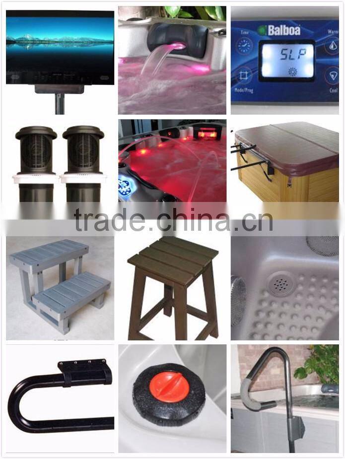 Best selling massage pool pvc anti slip whirlpool above ground swimming pool with spa