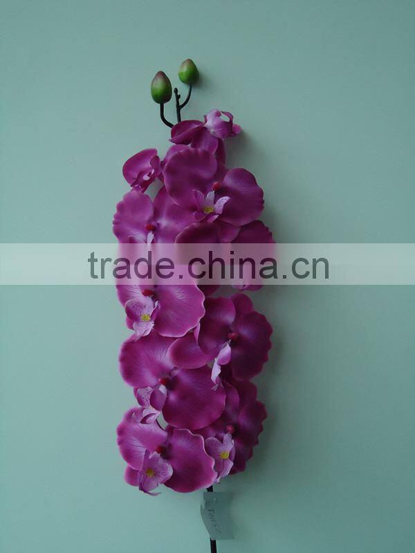 faux flower home decoration Orchid (10 head, 2 fruit) fabric artificial orchid