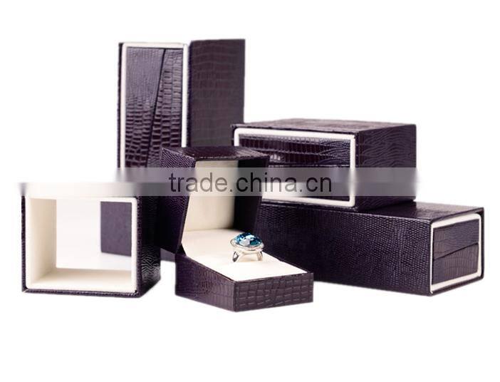 Luxury PU leather purple leather gift boxes/jewelery box