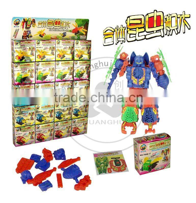 5 In 1 Building Blocks Transform Insects Robot Toy (Can add Candy)