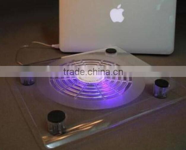 High quality colorful notebook laptop cooling stand with led light