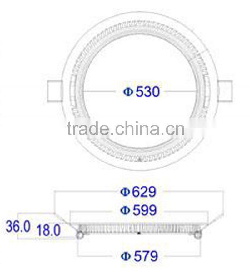 New Design Springs Ceiling Recessed Die-casting Shaped 4000LM 3 Years' Warranty 600MM LED Round Panel 40W