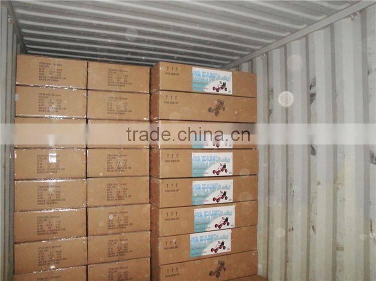 Pedal go kart for inflatable track racing field