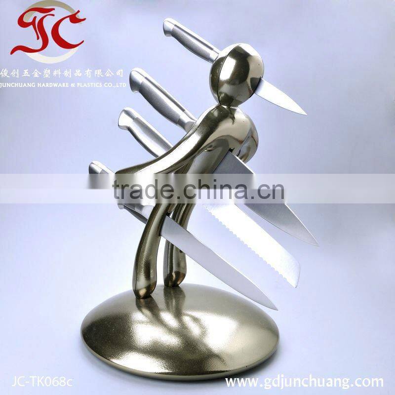 Hollow handle printing knife set with people shape block