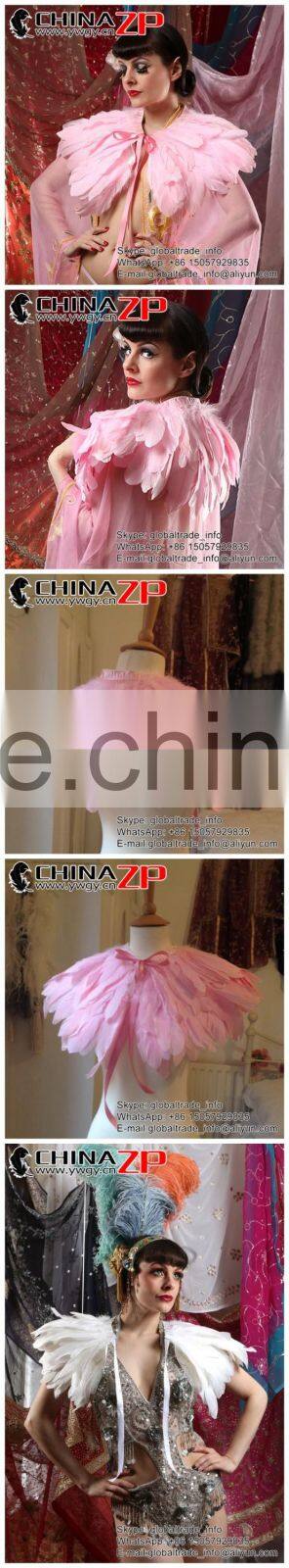 CHINAZP Factory High Quality Dyed Lavender Goose Satinettes Trim Fringe Feathers for Decoration