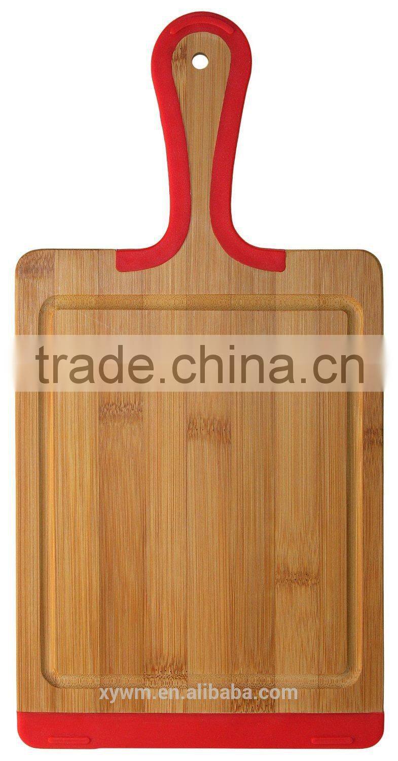 Square Bamboo and Silicone Cutting Chopping Board