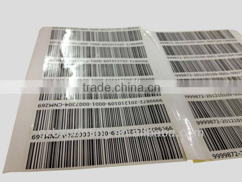 Guangzhou paper bar code sticker