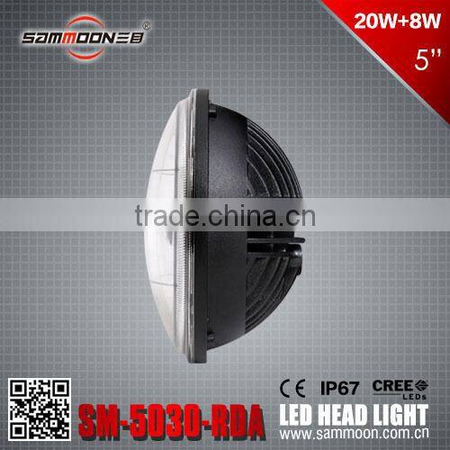 SM-5030-RDX 5 Inch Round LED Head Light DRL