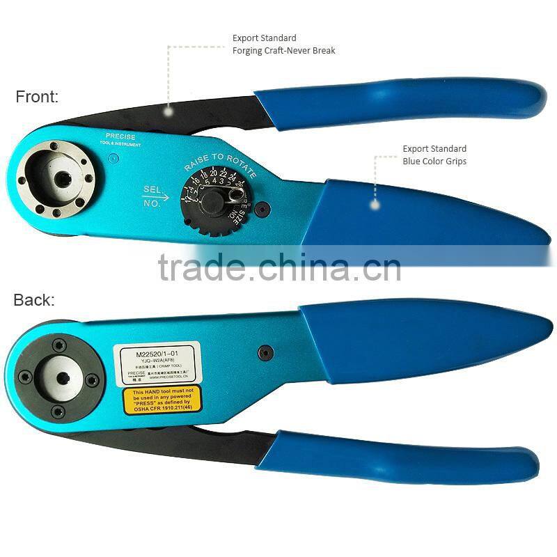 YJQ-W2A Adjustable hand crimping tool M22520/1-01multifunctional plier 12-26AWG electronic connectors