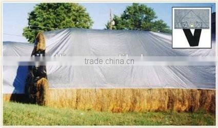 20' X 40' 6oz Heavy Duty Premium Silver Hay Tarp - 12 Mil Thickness