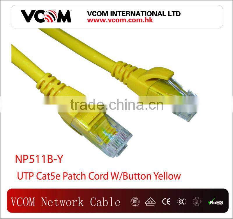 Vcom High Speed UTP Cat5e Patch Cord in red