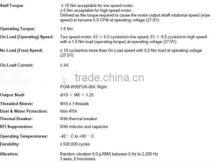 Supply kobelco SK 200-8 Excavator VW front wiper motor,24Vwiper motor