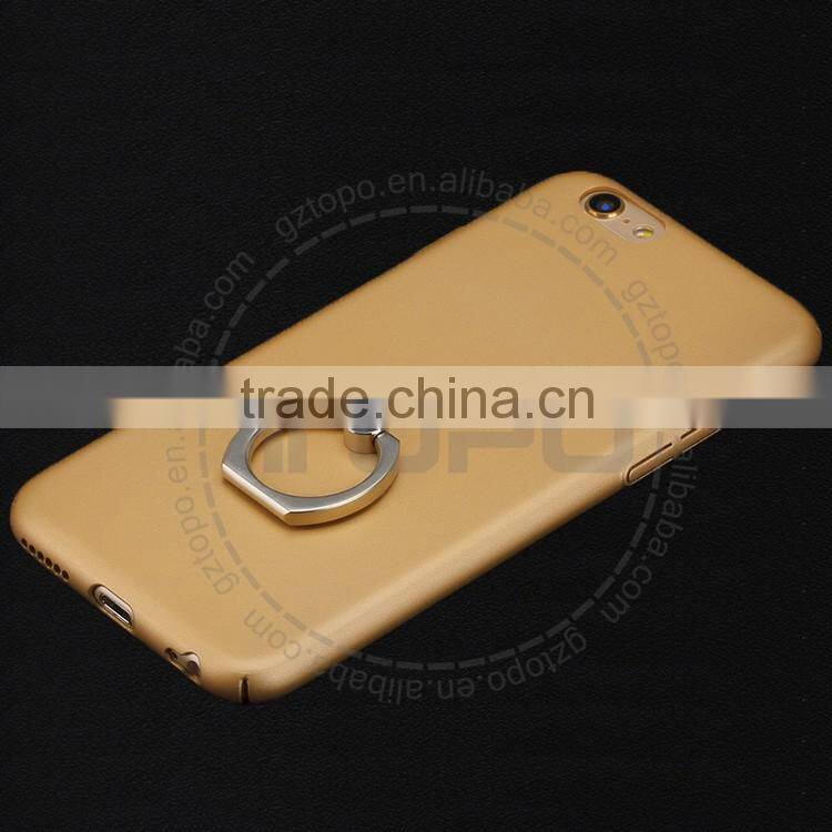 wholesale bracket metal cover mobile phone Anti falling finger ring stand holder back case for iphone 6 6s plus