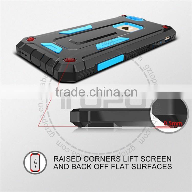 Newest 2 in 1 pc tpu phone cover Shockproof Phone Case Cover plastic Armor phone case for iphone 6 6s plus