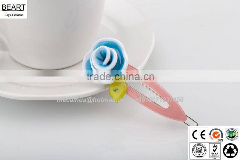 White Rose Flower Hair Pins Wedding Bridal Bridesmaids HAIR Accessory 6pcs Decorative Hair Clips