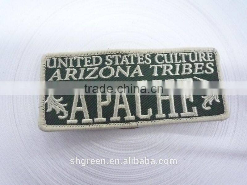 Computerized cotton flat embroidery badge