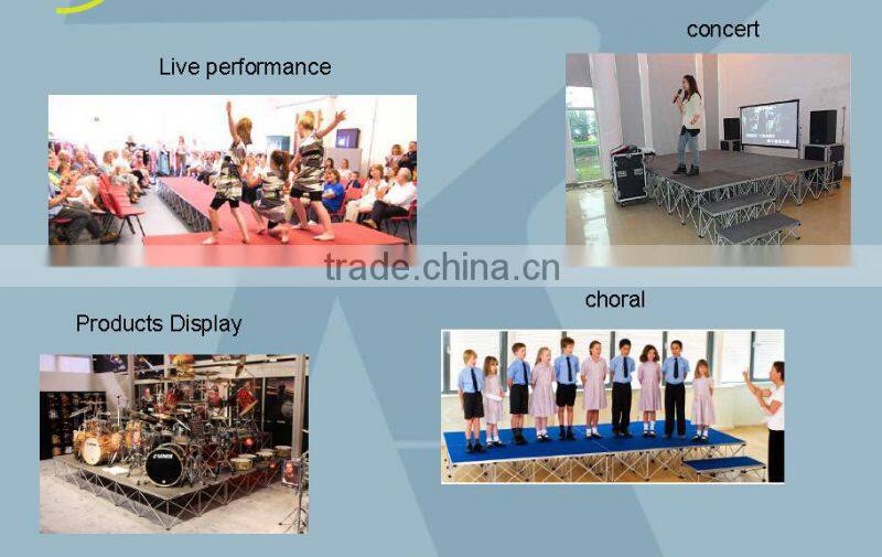 Manufacturer Price! Portable Stage Color Black Or Grey Wedding Stage Backdrop Decoration