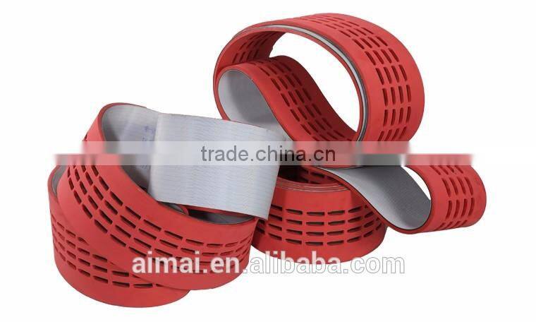 Hole processing timing belt with Red rubber