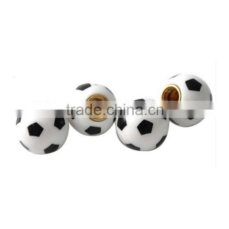 New arrival design mini football custom tire valve caps car valve cap