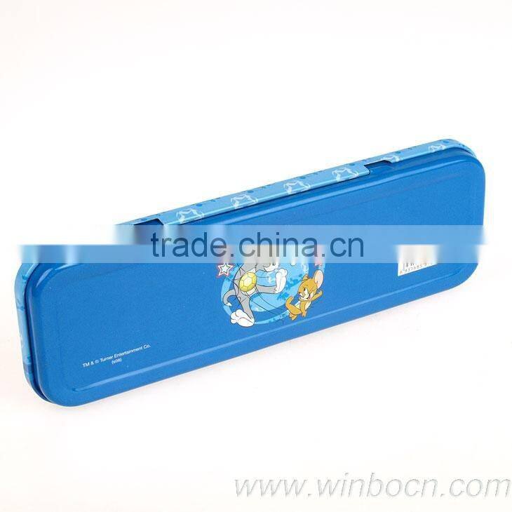 Single-layer cartoon students tin metal pencil case box