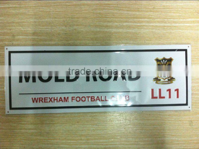 Custom metal sign aluminum plate, 3d road sign