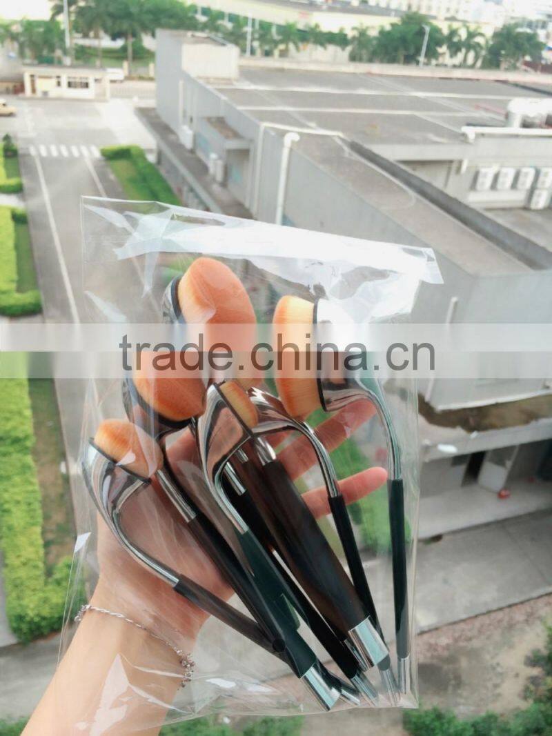 Hot Sales 9Pcs Golf Oval Makeup Brushes Mini Golf Brush Professional Cosmetic Brush