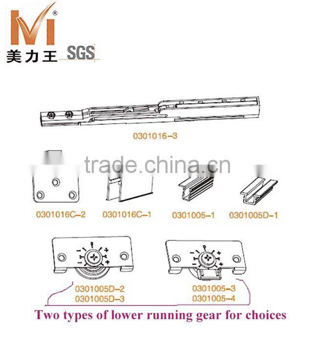 Soft Close Sliding Wardrobe Door Fittings System