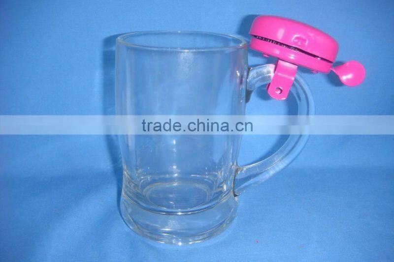 promotional 330ml customize with logo transparent beer glass mug