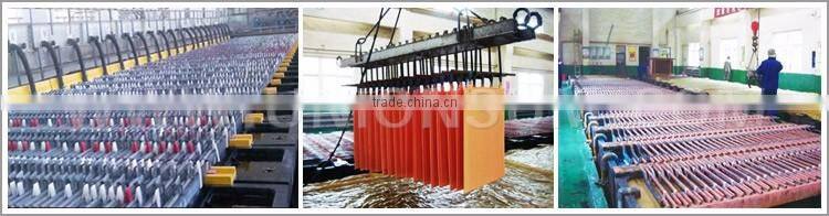 Copper, Zinc, Nickel, Cobalt and Manganese Electrowinning Rolled lead/calcium (0.07) / tin (1.35%) anode