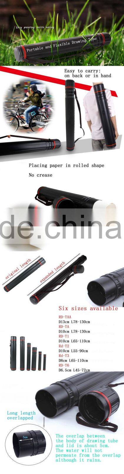 Artist plastic drawing storage tube