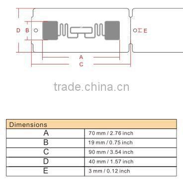 2.45GHz RFID Reader Tag/Blank RFID Hang Tag