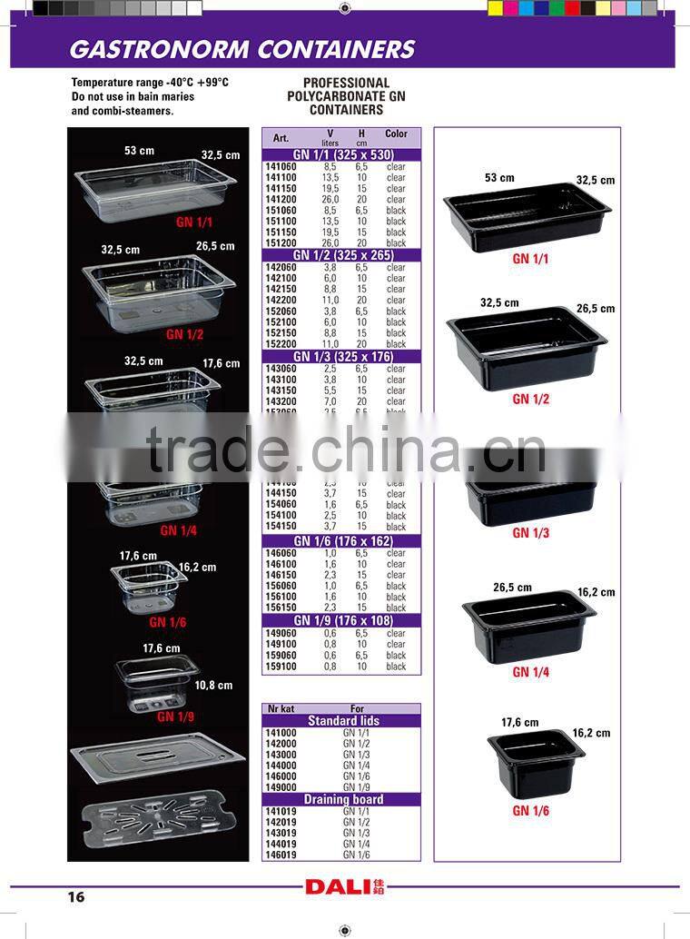 2015 guangzhou manufacturers for stainelss steel gn container / all us and eu standard size gn pan / gastronorm container