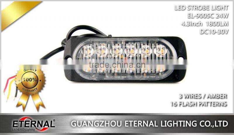 truck strobe light 24W led signal light emergency led bulb flashing warning amber lamp for farm tractor equipment