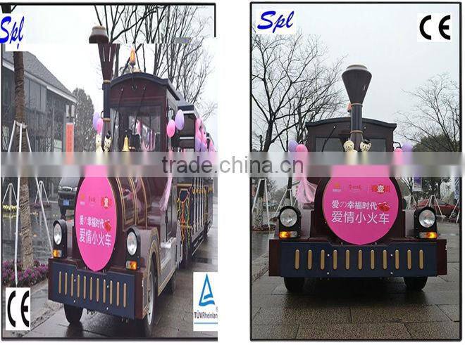 92KW Diesel Power Amusement Park Trackless Train