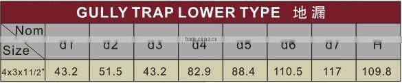 UPVC gully trap lower type DIN/gully trap lower/UPVC gully trap lower/PVC gully trap lower