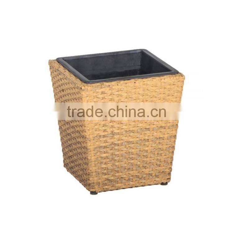 Home or office decoration square wicker planter
