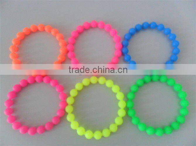 Free packing Fancy Delicate Silicone Beaded bracelets
