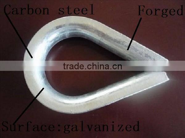 DIN6899B Electrical galvanized Wire Rope round custom Thimble clevis price