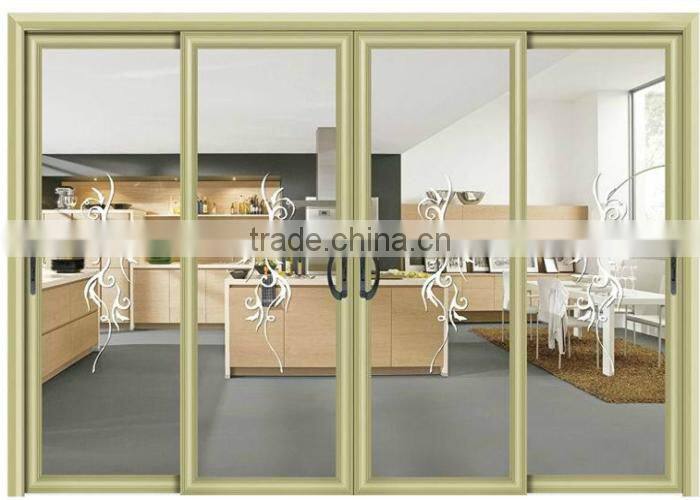 modern style aluminum frame standard sliding glass door size