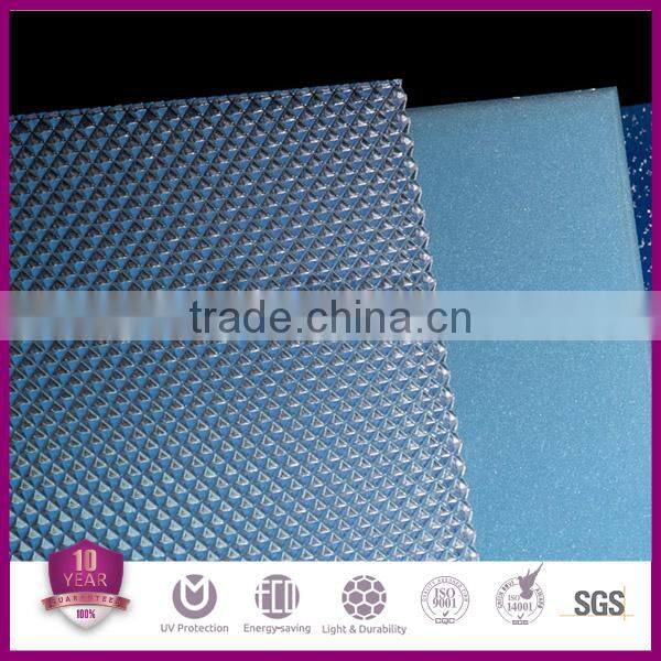 Haining High quality 4mm diameter prism pattern light diffusion polycarbonate sheet 1220*2440mm