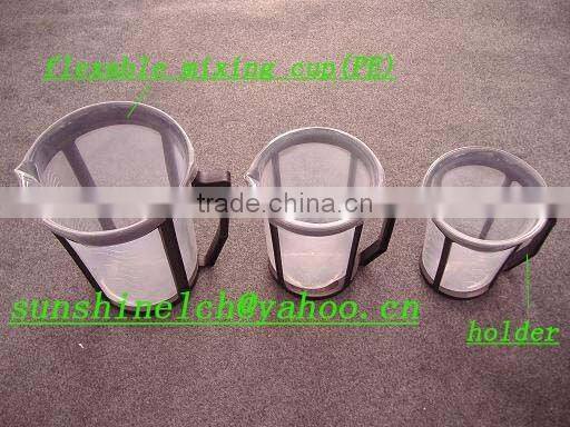 plastic clear color PE flexable paint mixing cups